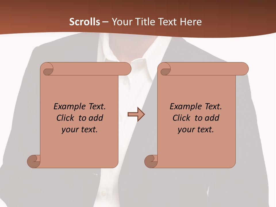 Man Standing Isolated Man Business Style PowerPoint Template