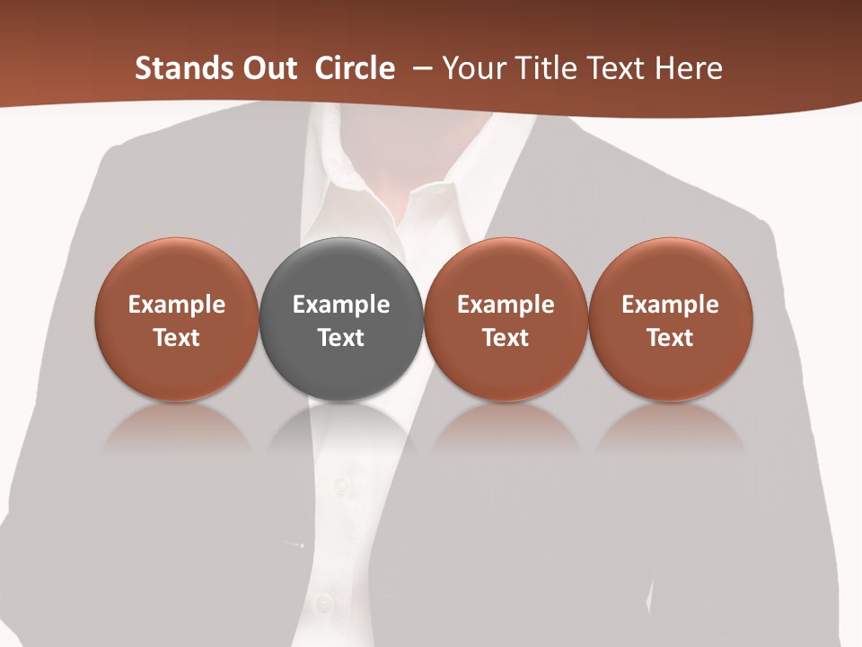 Man Standing Isolated Man Business Style PowerPoint Template