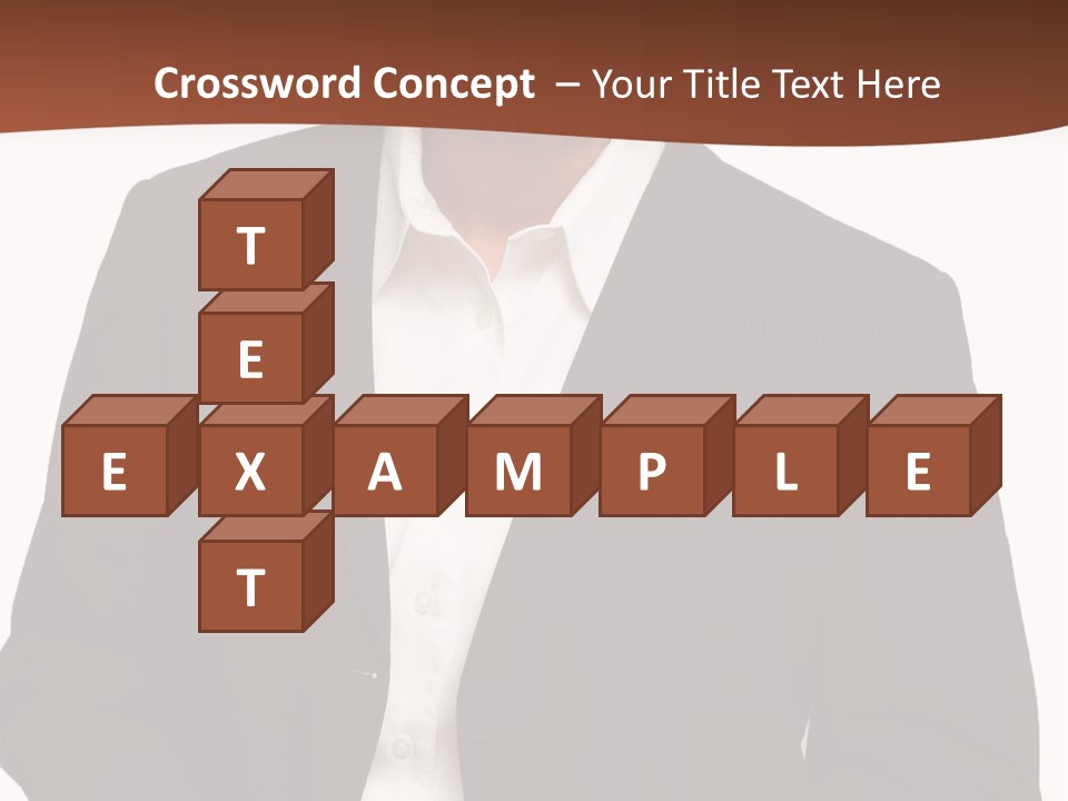 Man Standing Isolated Man Business Style PowerPoint Template