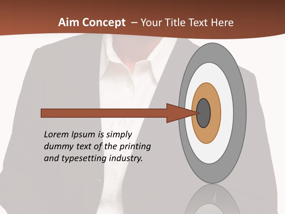 Man Standing Isolated Man Business Style PowerPoint Template