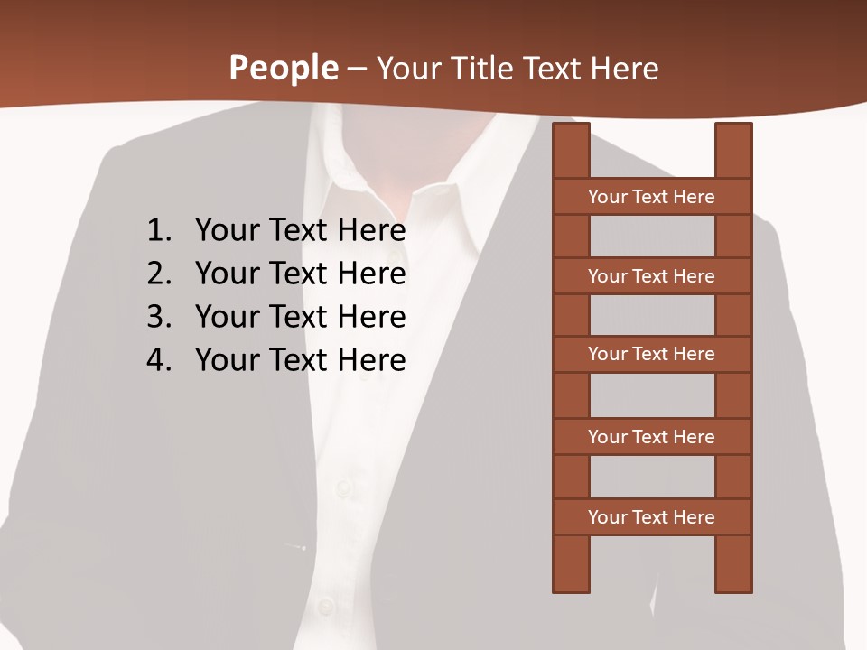 Man Standing Isolated Man Business Style PowerPoint Template