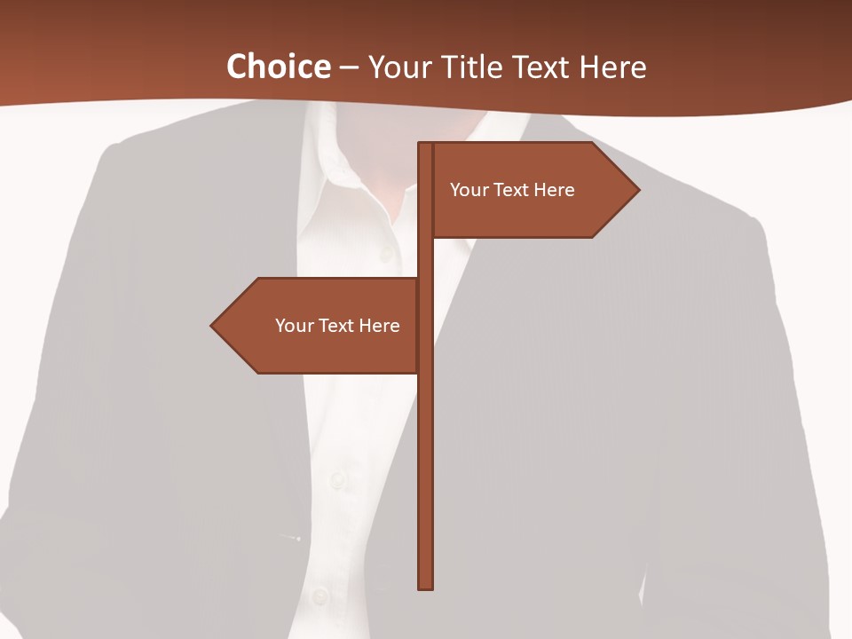Man Standing Isolated Man Business Style PowerPoint Template