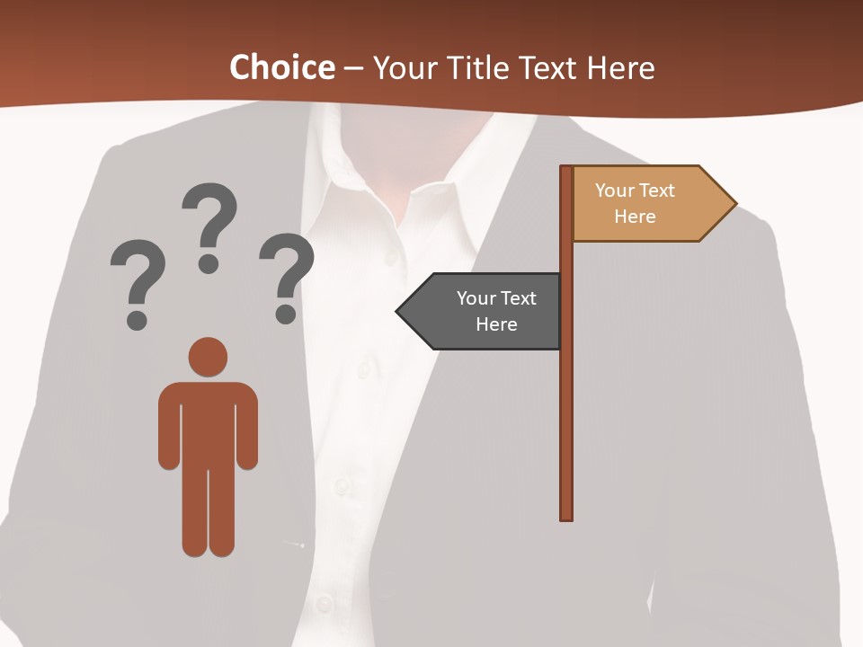 Man Standing Isolated Man Business Style PowerPoint Template