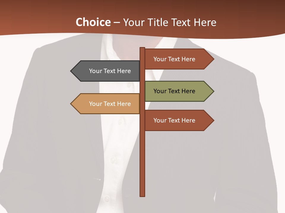 Man Standing Isolated Man Business Style PowerPoint Template
