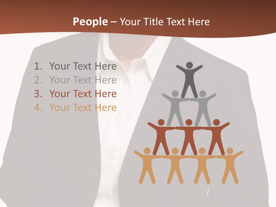 Man Standing Isolated Man Business Style PowerPoint Template