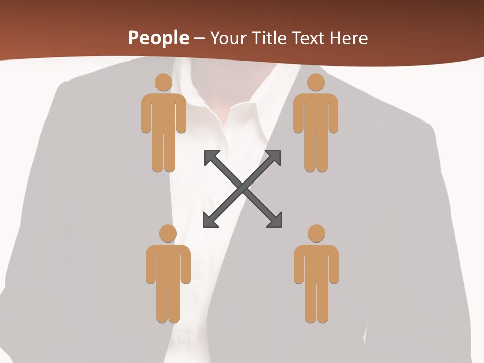 Man Standing Isolated Man Business Style PowerPoint Template