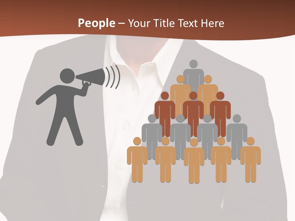 Man Standing Isolated Man Business Style PowerPoint Template