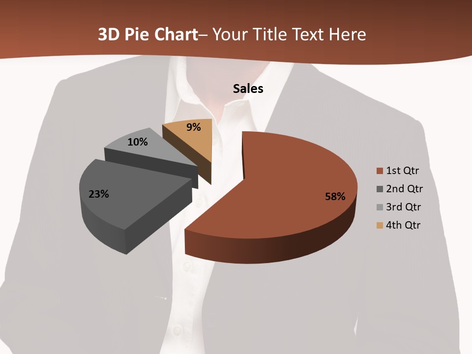 Man Standing Isolated Man Business Style PowerPoint Template