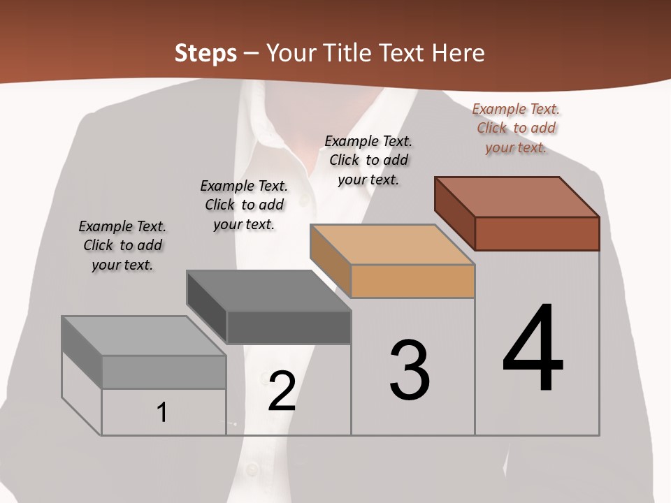 Man Standing Isolated Man Business Style PowerPoint Template