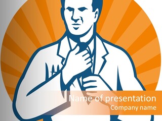 Retro Scientist Tie PowerPoint Template