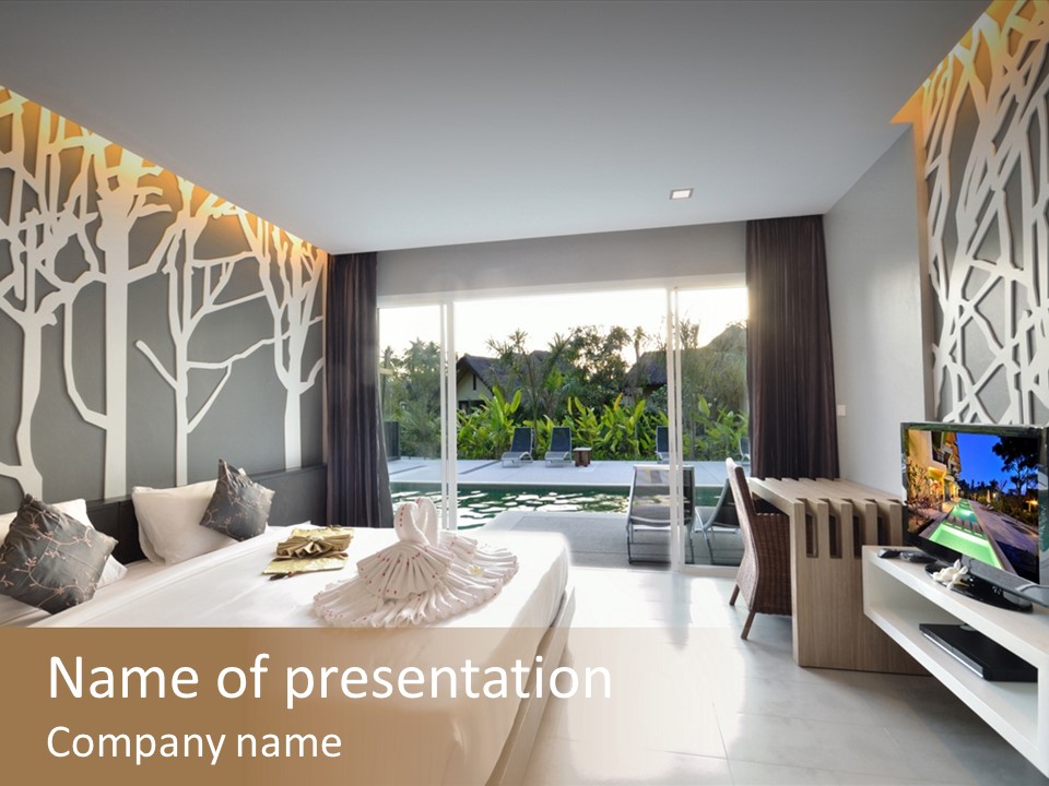 Luxury Furniture Bedroom PowerPoint Template