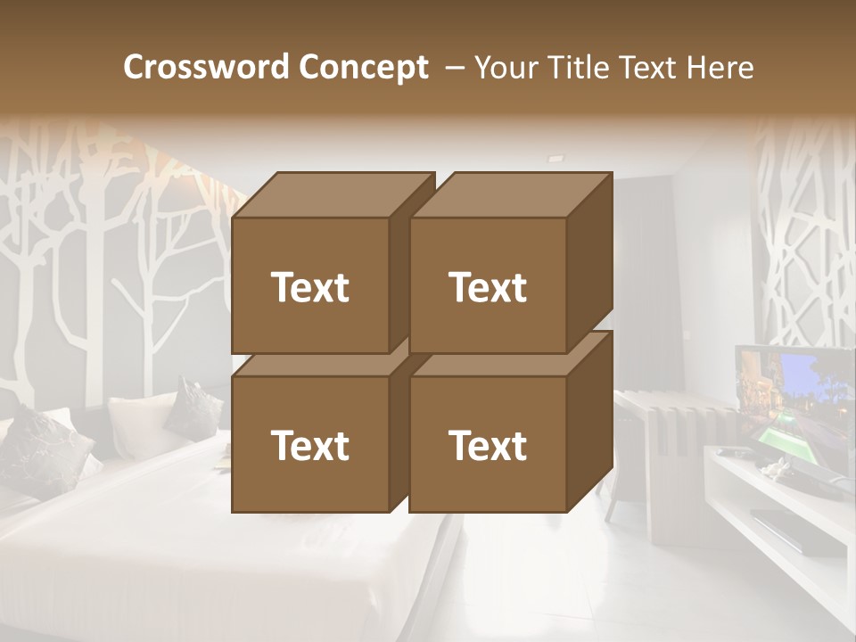 Luxury Furniture Bedroom PowerPoint Template