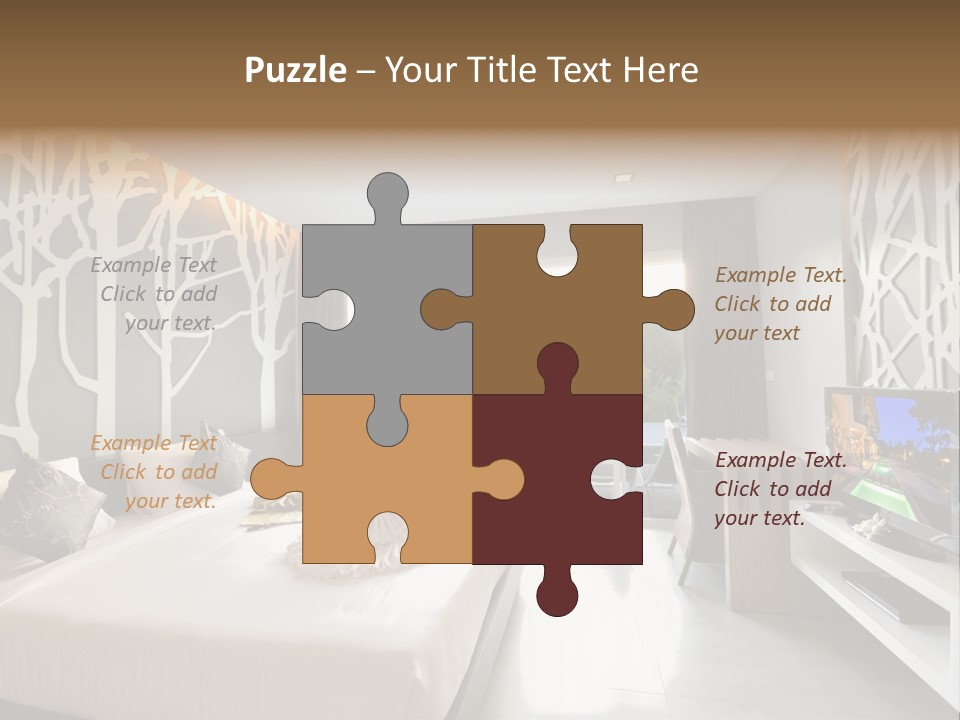 Luxury Furniture Bedroom PowerPoint Template