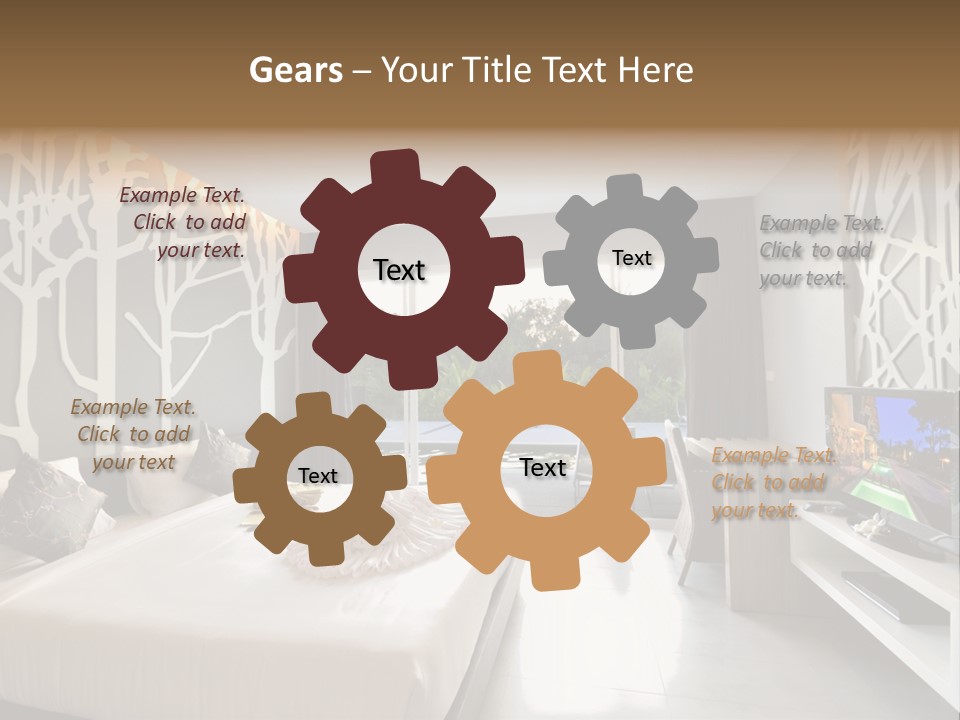 Luxury Furniture Bedroom PowerPoint Template