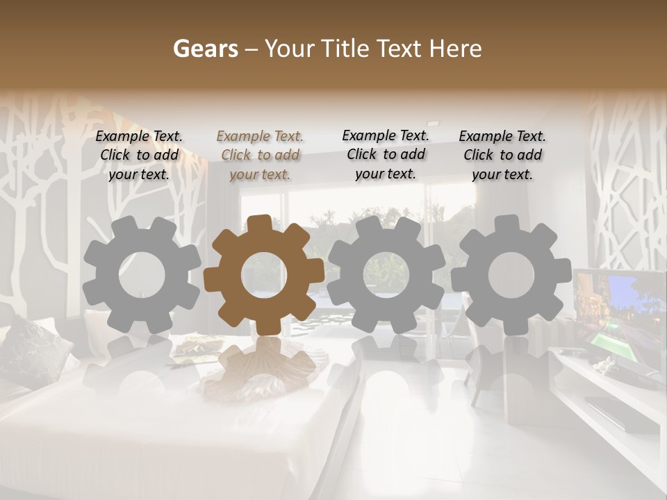 Luxury Furniture Bedroom PowerPoint Template