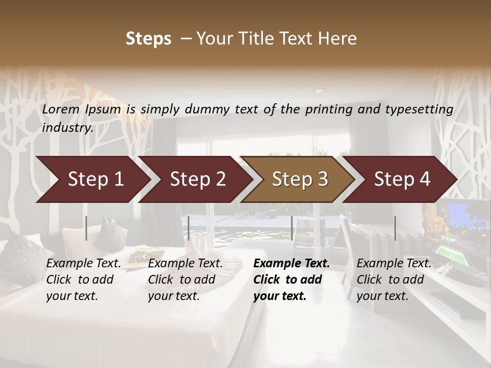 Luxury Furniture Bedroom PowerPoint Template