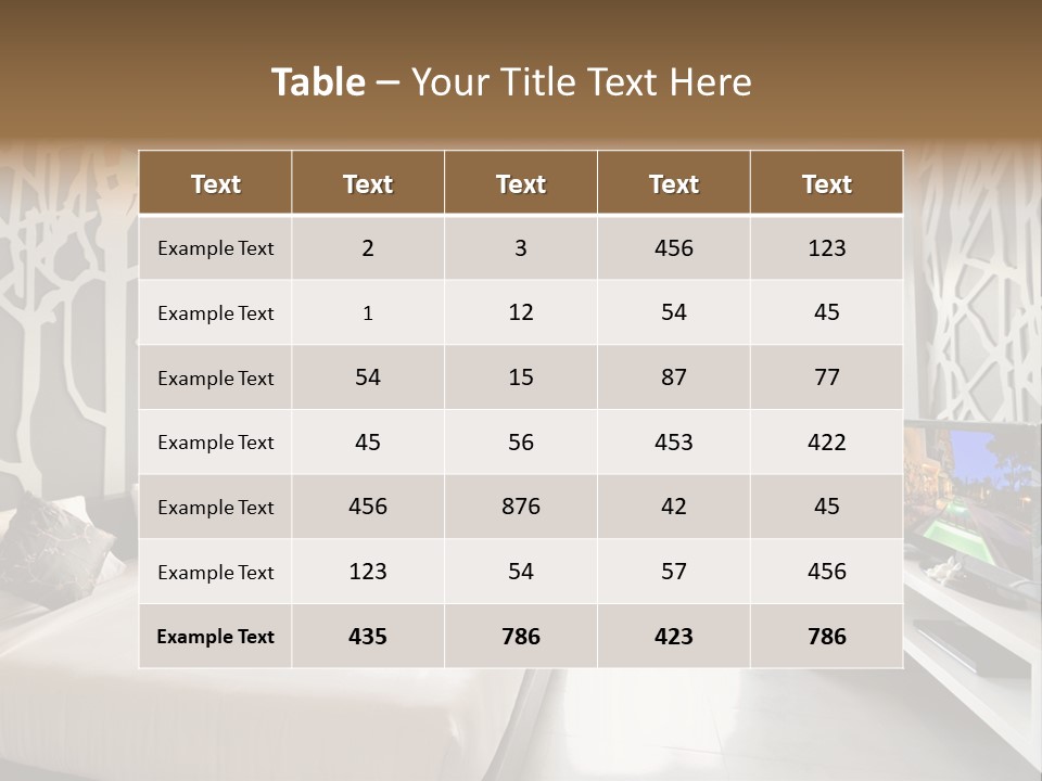 Luxury Furniture Bedroom PowerPoint Template