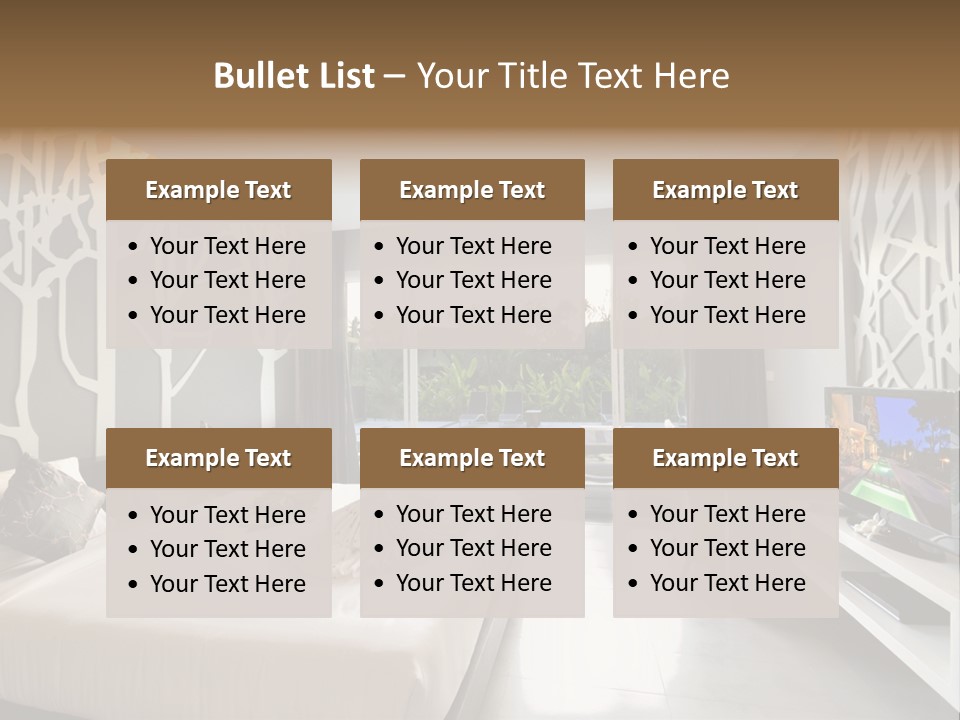 Luxury Furniture Bedroom PowerPoint Template