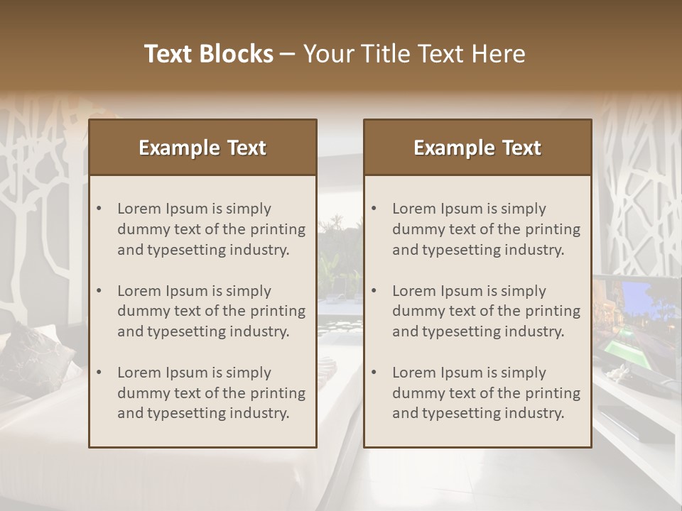 Luxury Furniture Bedroom PowerPoint Template