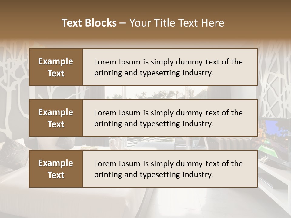 Luxury Furniture Bedroom PowerPoint Template