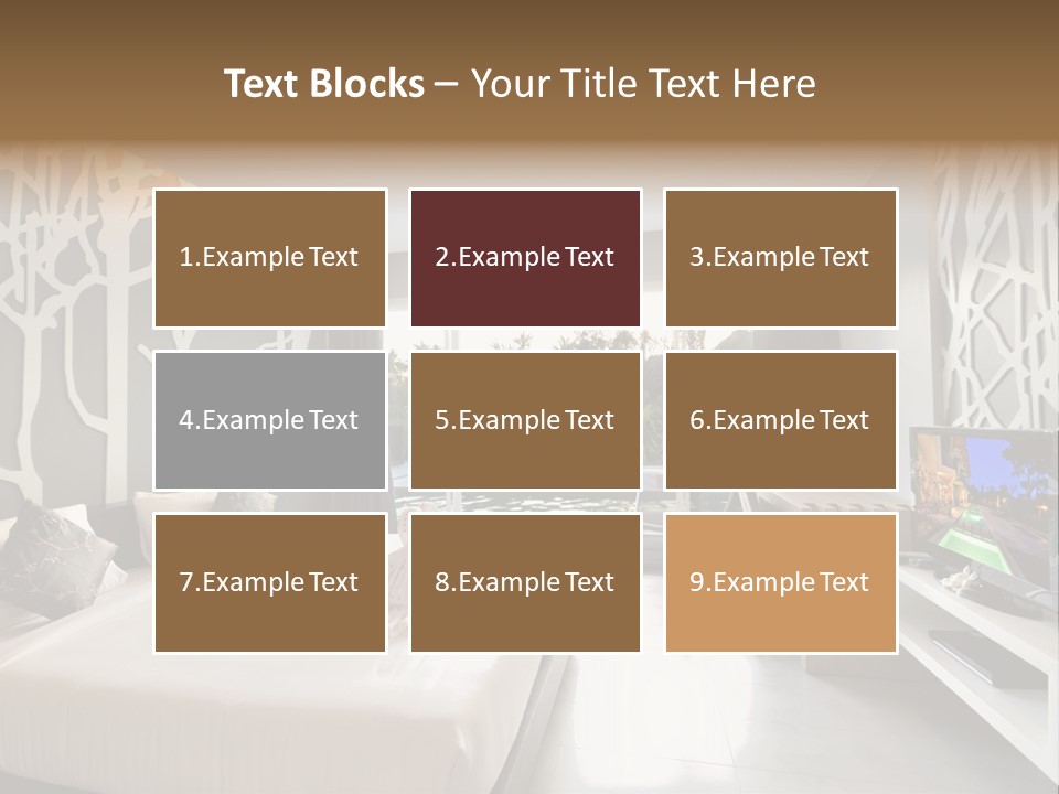 Luxury Furniture Bedroom PowerPoint Template