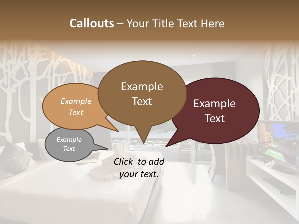 Luxury Furniture Bedroom PowerPoint Template