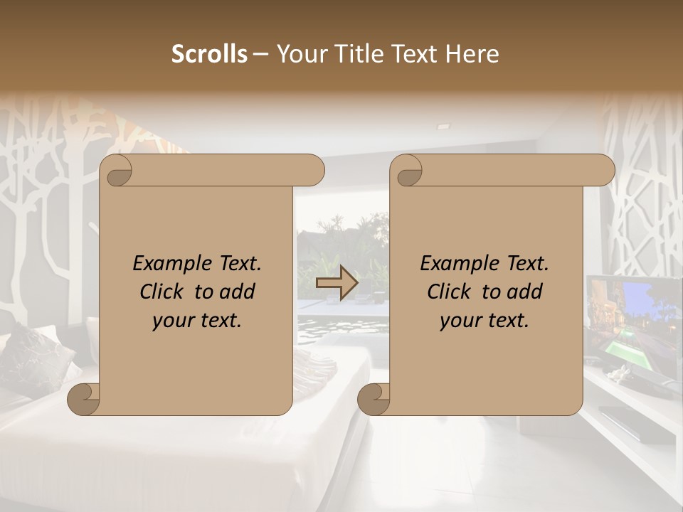 Luxury Furniture Bedroom PowerPoint Template