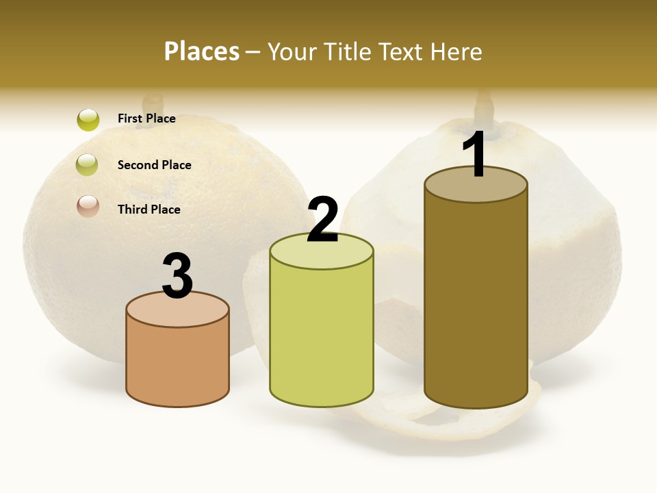 Peeled Food Citrus Bergamia PowerPoint Template