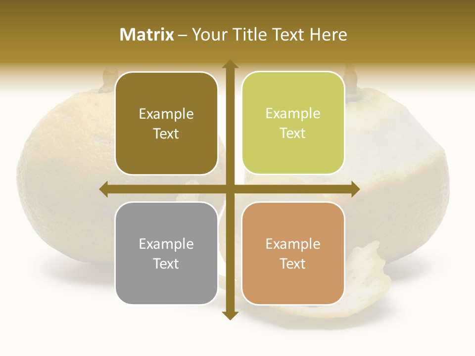 Peeled Food Citrus Bergamia PowerPoint Template