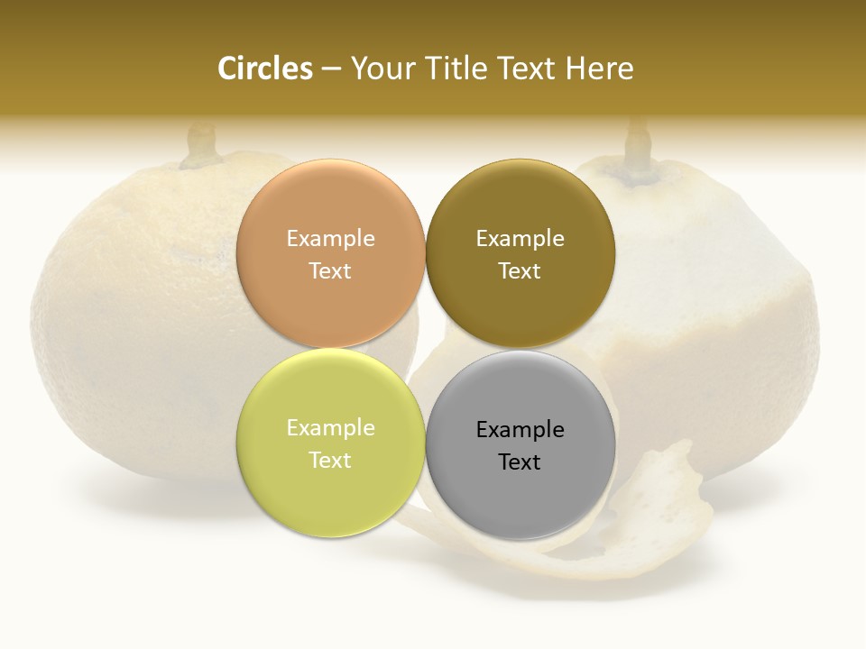 Peeled Food Citrus Bergamia PowerPoint Template