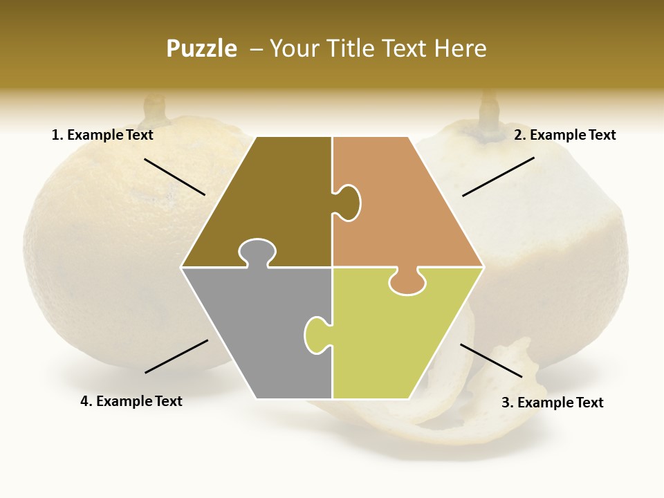 Peeled Food Citrus Bergamia PowerPoint Template