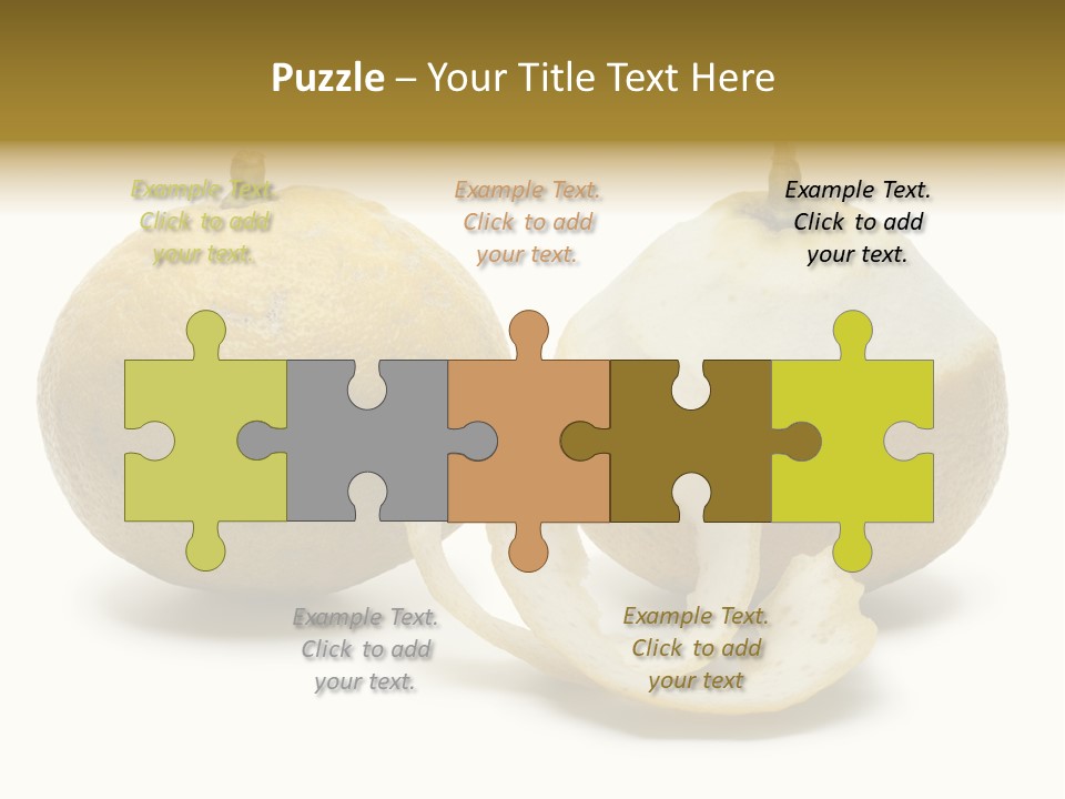 Peeled Food Citrus Bergamia PowerPoint Template