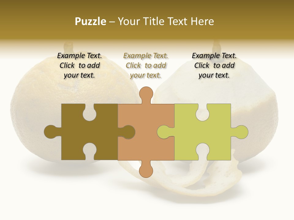 Peeled Food Citrus Bergamia PowerPoint Template