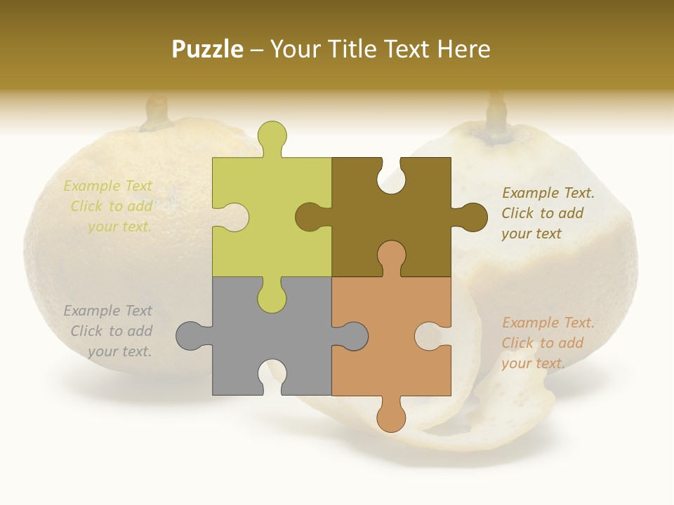 Peeled Food Citrus Bergamia PowerPoint Template