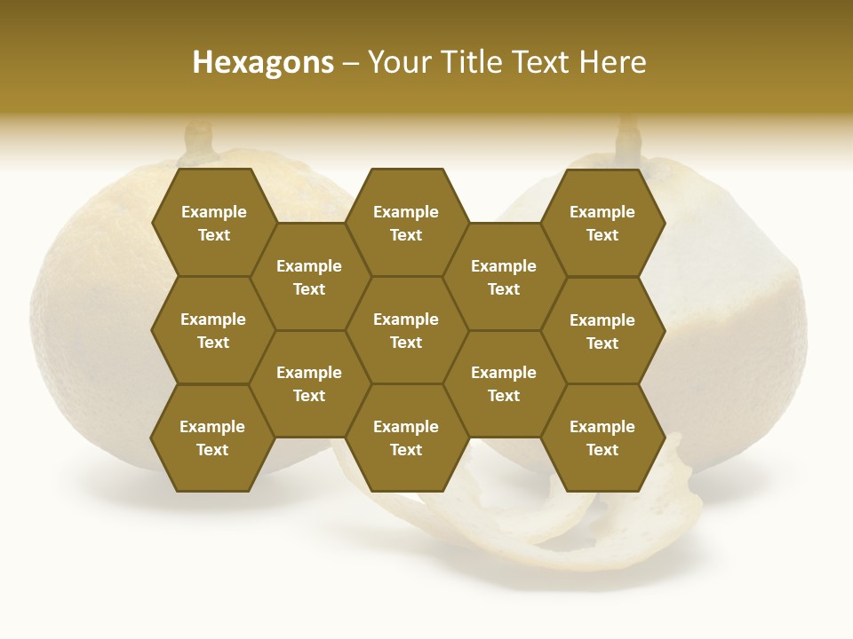 Peeled Food Citrus Bergamia PowerPoint Template