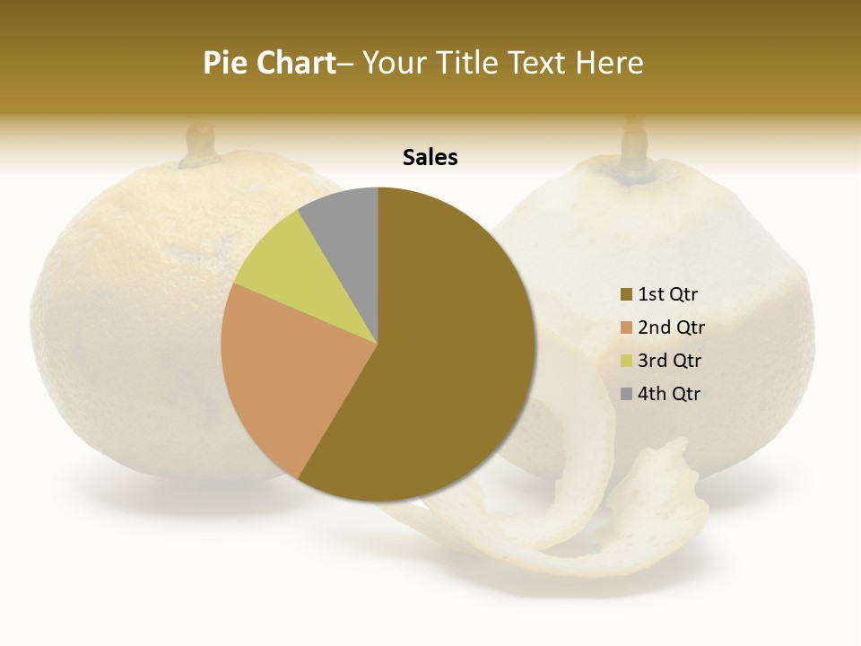 Peeled Food Citrus Bergamia PowerPoint Template