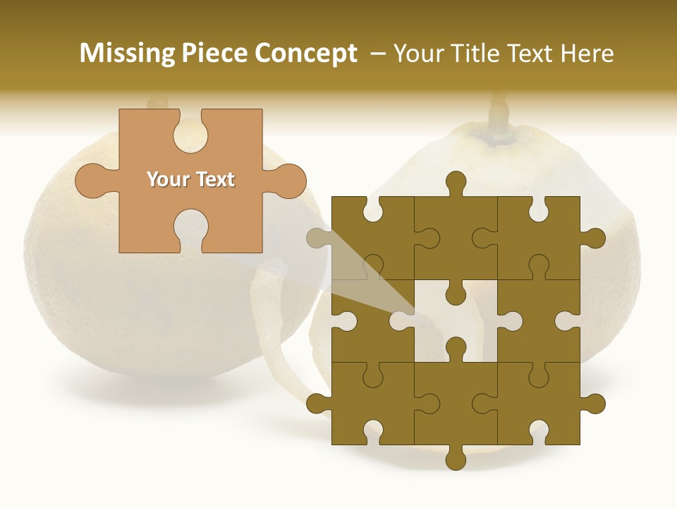 Peeled Food Citrus Bergamia PowerPoint Template