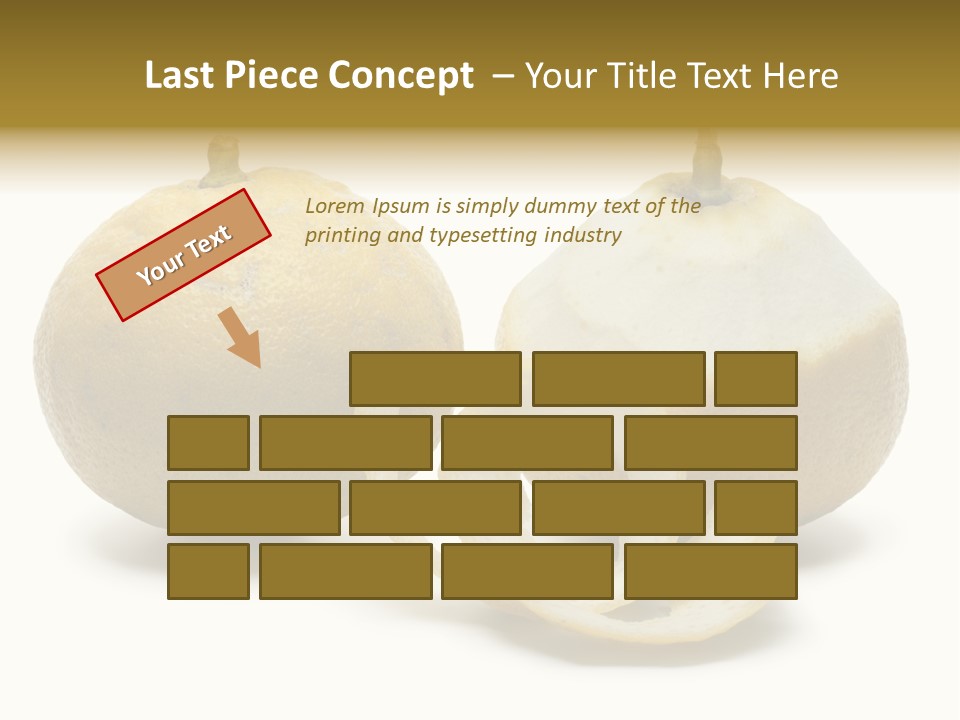 Peeled Food Citrus Bergamia PowerPoint Template