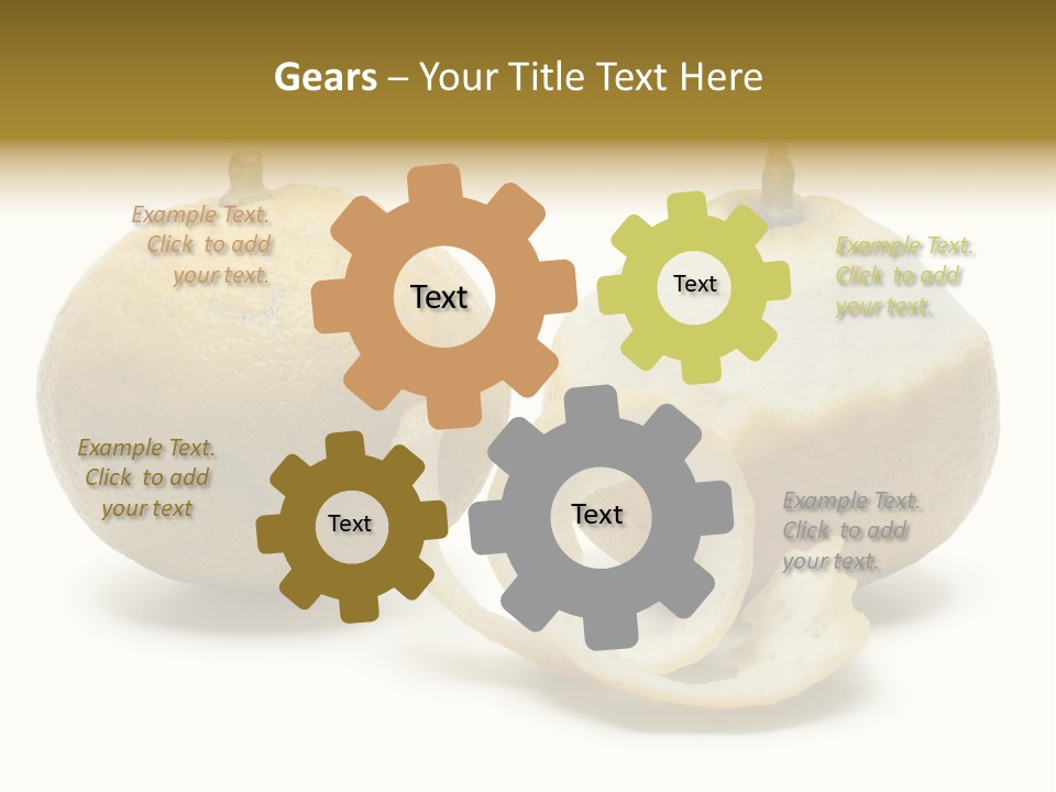 Peeled Food Citrus Bergamia PowerPoint Template