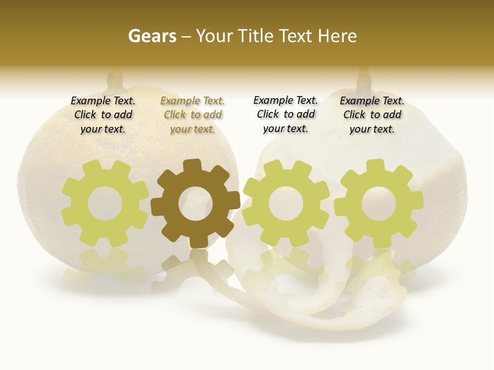 Peeled Food Citrus Bergamia PowerPoint Template