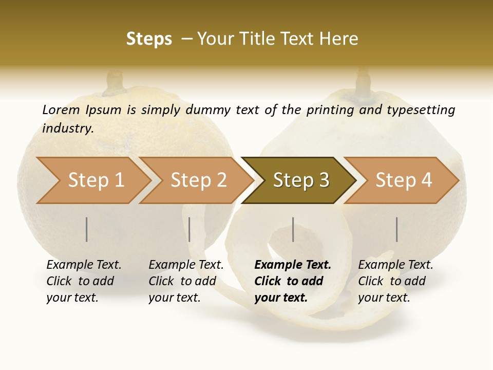 Peeled Food Citrus Bergamia PowerPoint Template