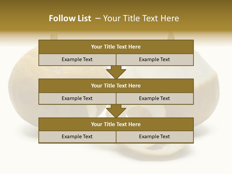 Peeled Food Citrus Bergamia PowerPoint Template
