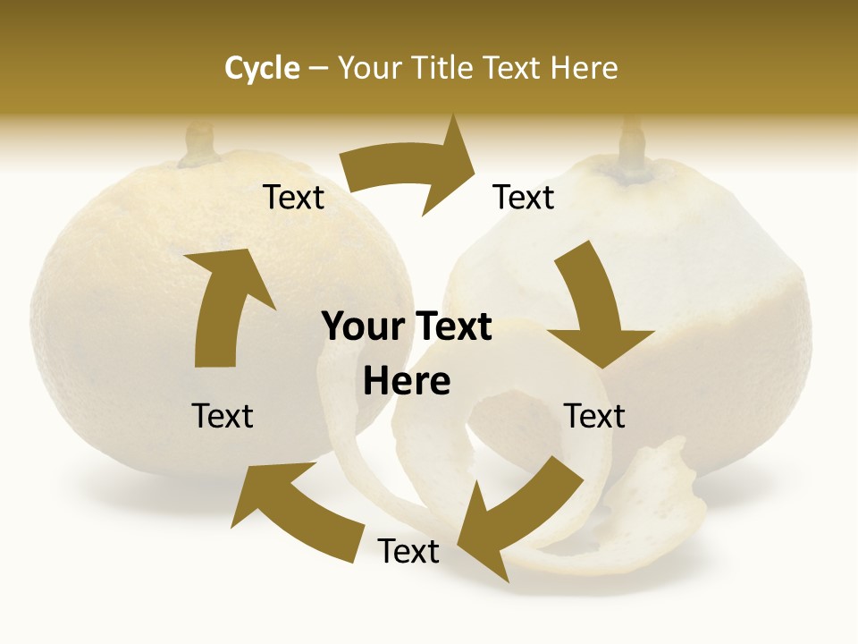 Peeled Food Citrus Bergamia PowerPoint Template