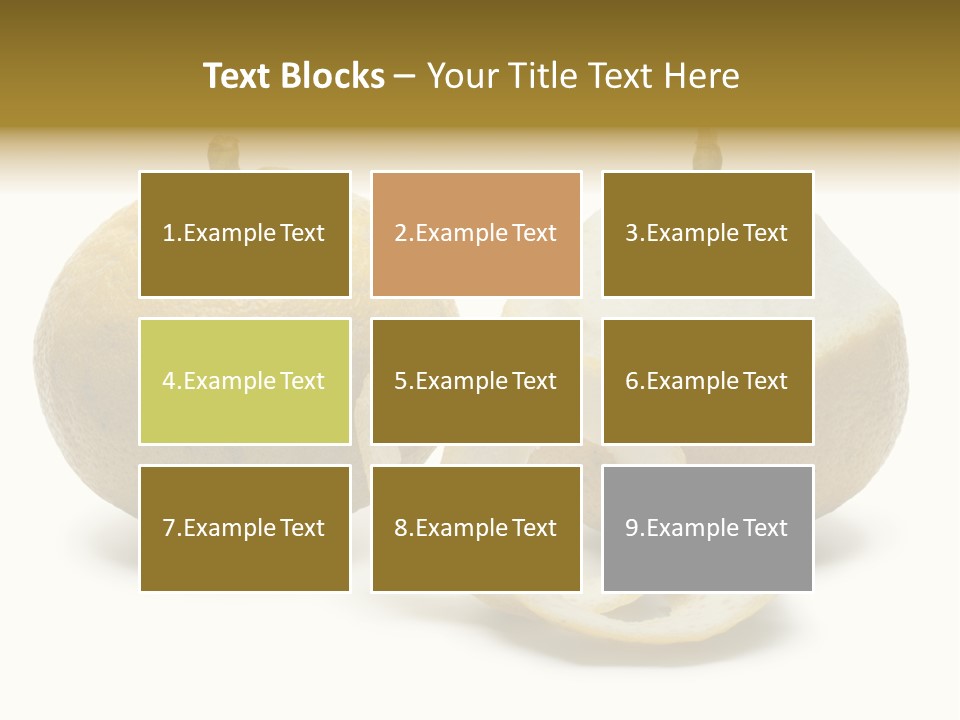 Peeled Food Citrus Bergamia PowerPoint Template