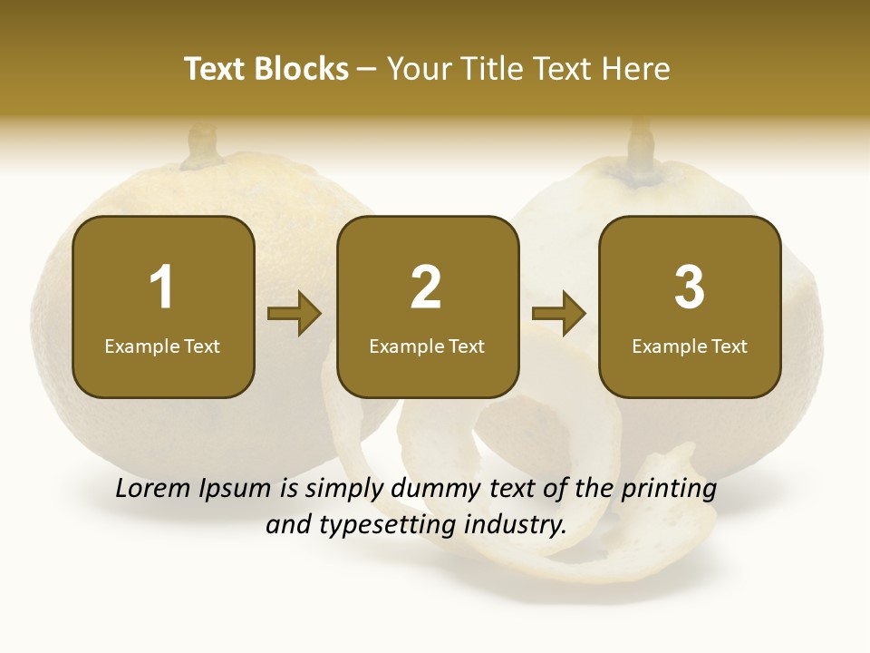 Peeled Food Citrus Bergamia PowerPoint Template
