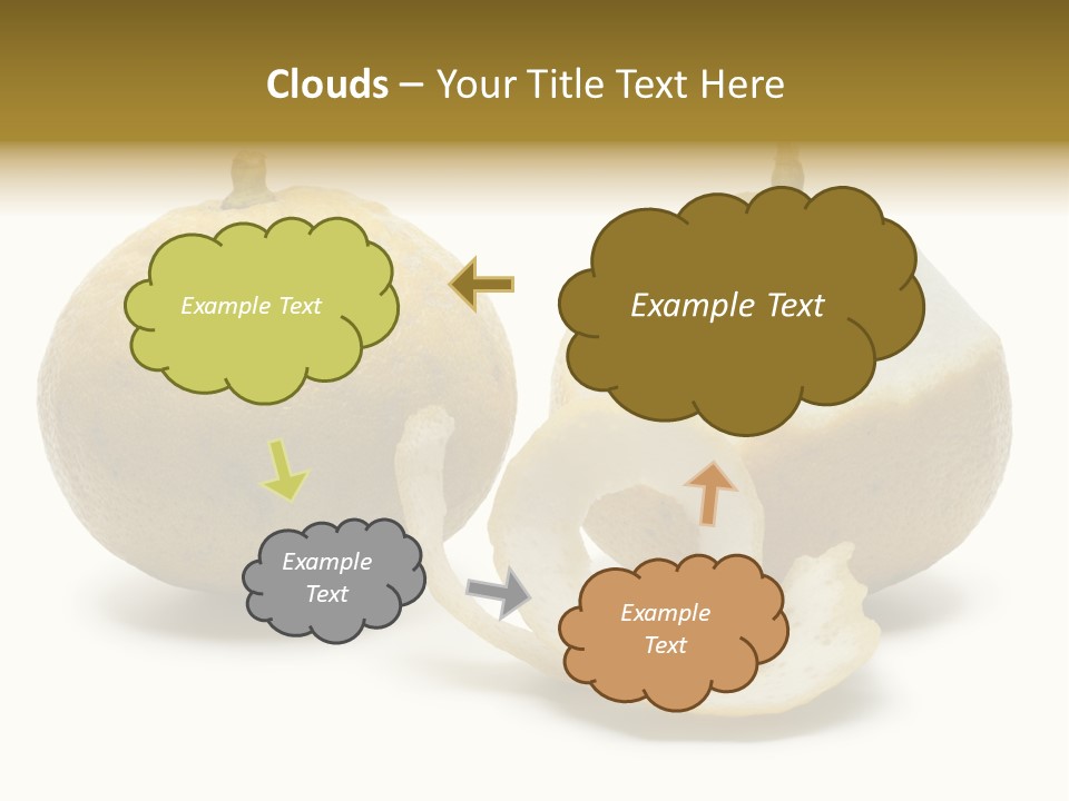 Peeled Food Citrus Bergamia PowerPoint Template
