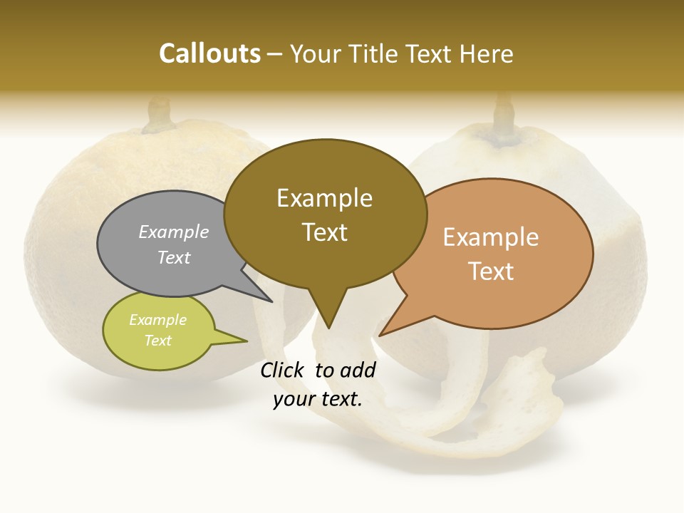 Peeled Food Citrus Bergamia PowerPoint Template