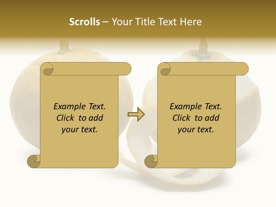Peeled Food Citrus Bergamia PowerPoint Template