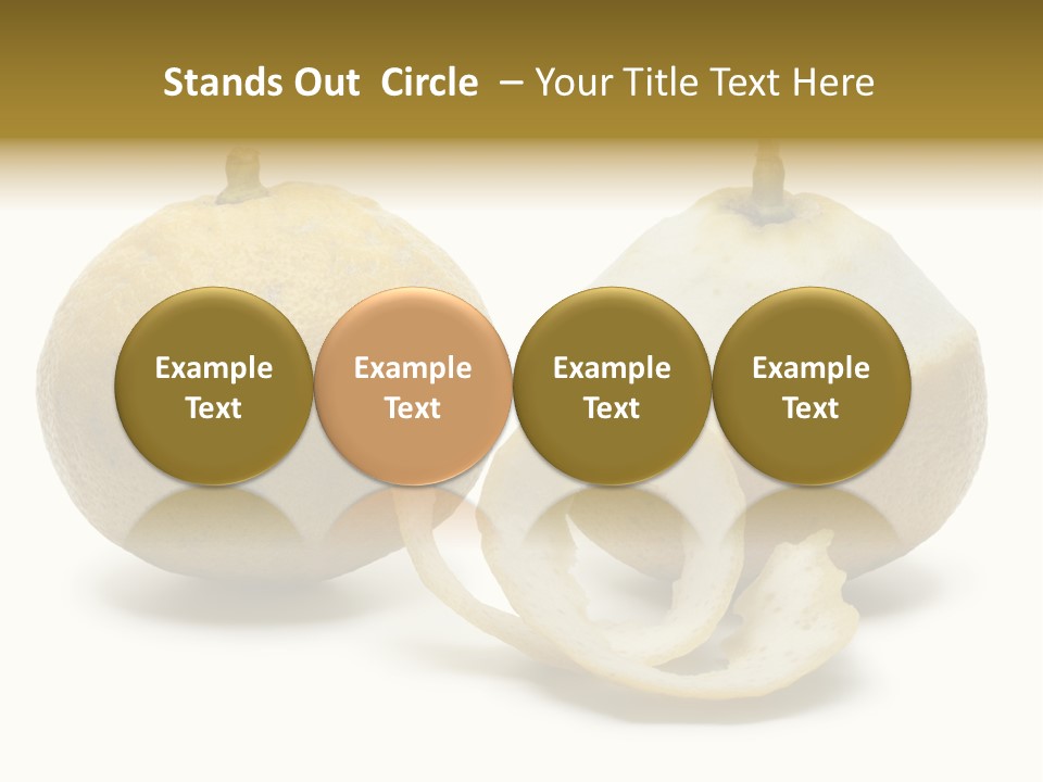 Peeled Food Citrus Bergamia PowerPoint Template