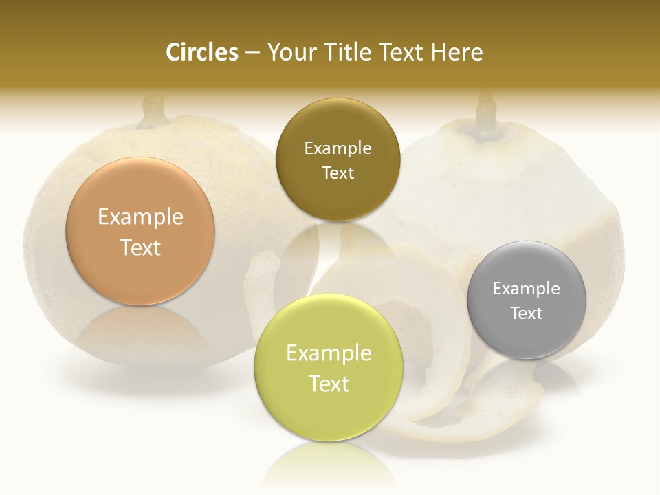 Peeled Food Citrus Bergamia PowerPoint Template